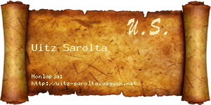 Uitz Sarolta névjegykártya