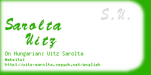 sarolta uitz business card